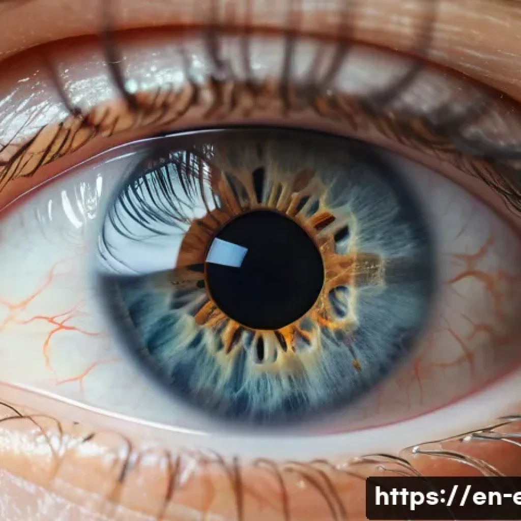 망막 질환 초기 증상 - A highly detailed medical illustration showing the human eye with a focus on the retina experiencing...